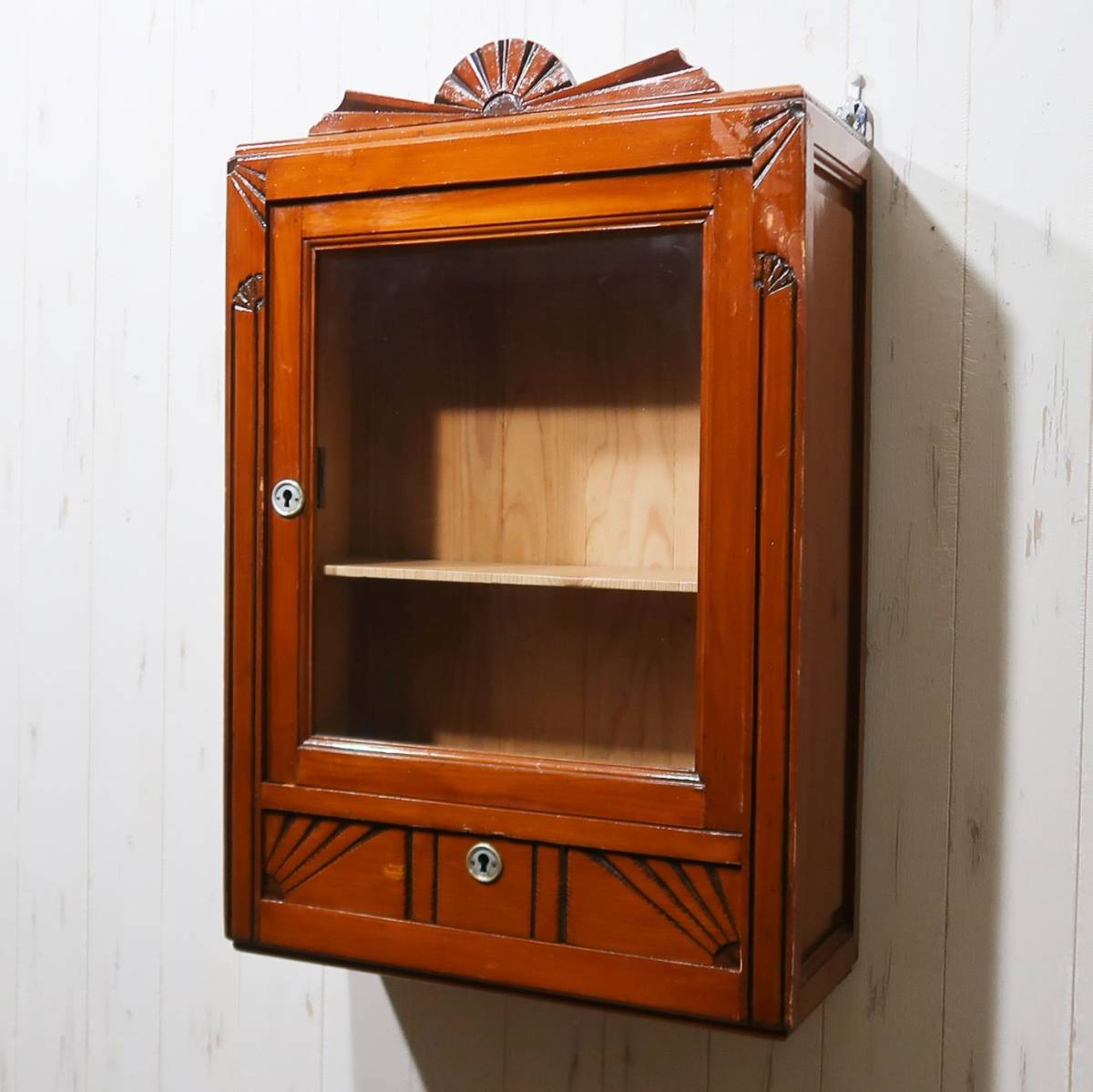 ショーケース フランスアンティーク家具 ウォールキャビネット.14 