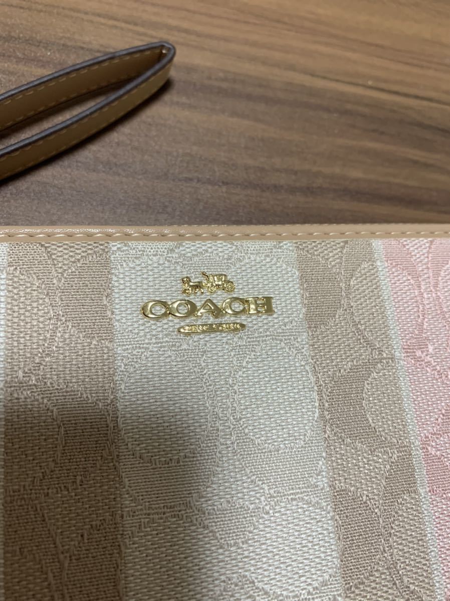 COACH 長財布 シグネチャー コーチ ジャガード 財布 COACHコーチ レザー レディース アウトレット ウォレット 長財布（素材（生地・毛糸）ジャガード デニム - [コーチ] ラウンドファスナー