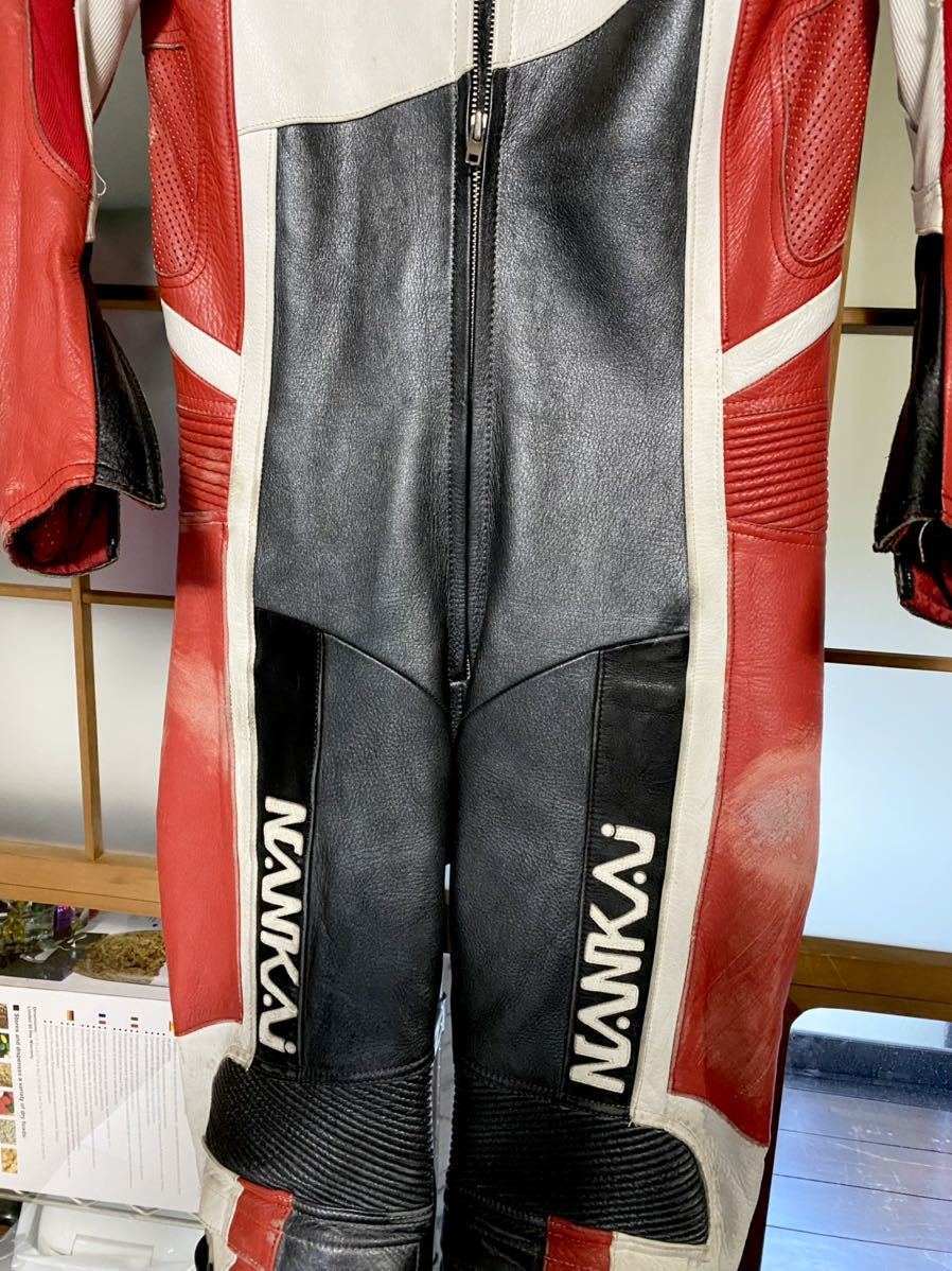 南海部品 NANKAI 革つなぎ 革ツナギ レーシングスーツ Lサイズ NANKAI
