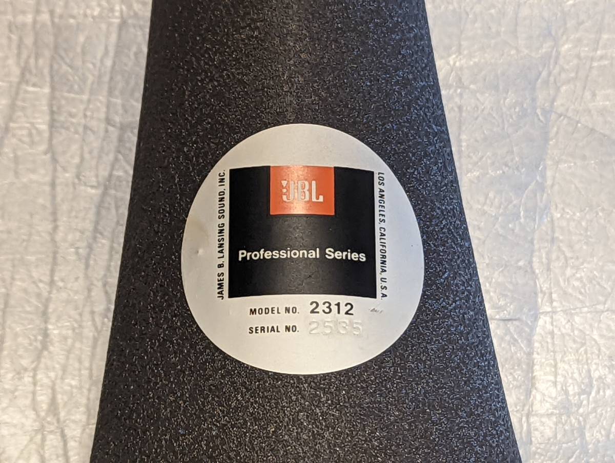 JBL 2312 ホーン ペア 0 JBL ペア ホーンペア□■032604216J□■ ■□JBL ストレートホーン（1インチ）ペアブランド公式通販