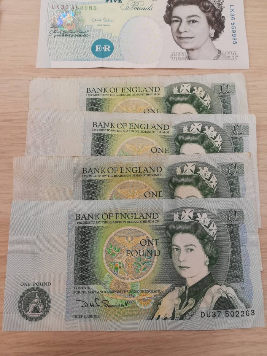 ◇英国ポンド紙幣・旧札◇ 139ポンド 紙幣おまとめ イギリス イングランド ポンド イギリス ⁄ 紙幣 貴重？1ポンド紙幣！ イギリス旧ポンド紙幣  使えなくなった旧デザインのポンド紙幣を銀行で