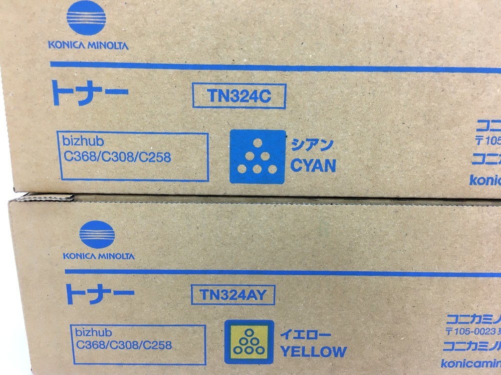 100】1 未開封品 KONICA MINOLTA コニカミノルタ 純正トナー TN324 C/M