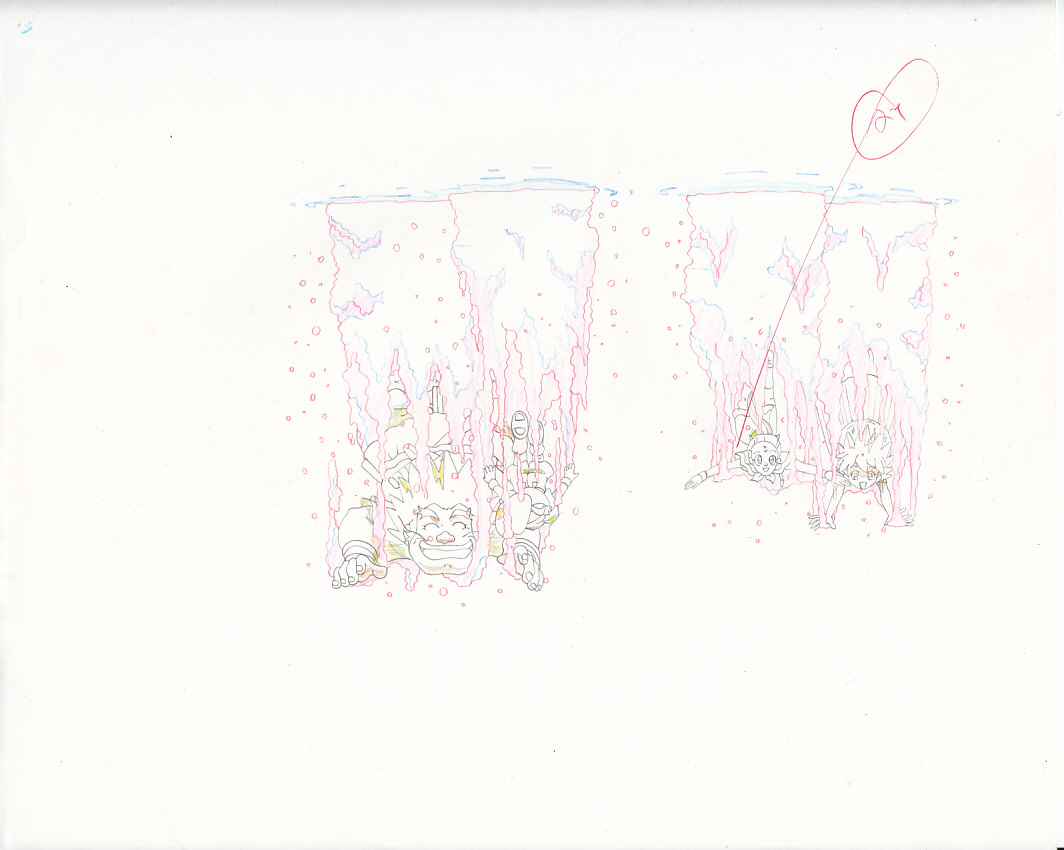 超魔神英雄伝ワタルのOPのセル画 その233/芦田豊雄