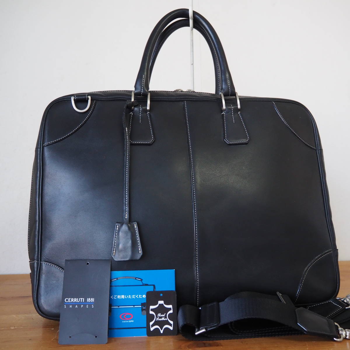 日本製*CERRUTI/セルッティ*ACE*オイルレザー*ブリーフケース*ビジネス 