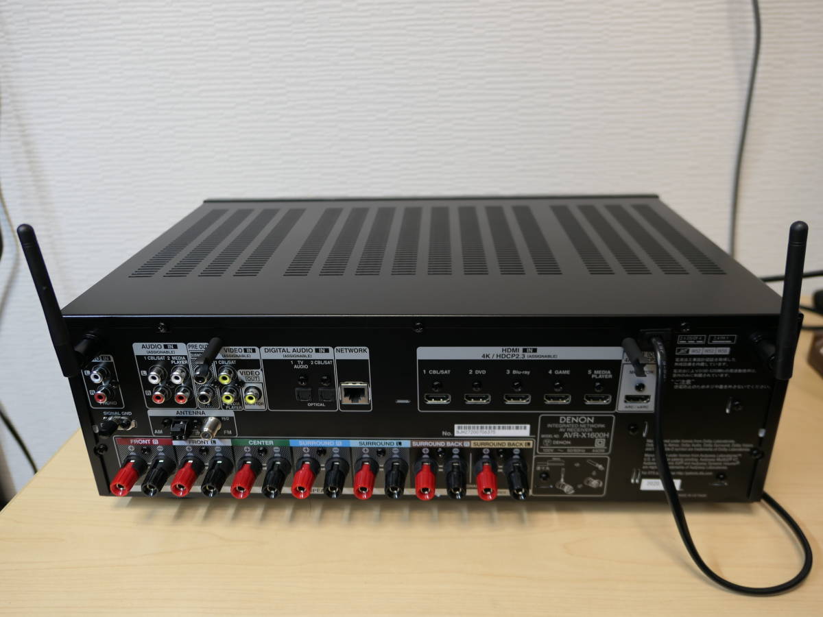 DENON AVR-X1600H AVサラウンドレシーバー 7.1ch オーディオ Bluetooth 