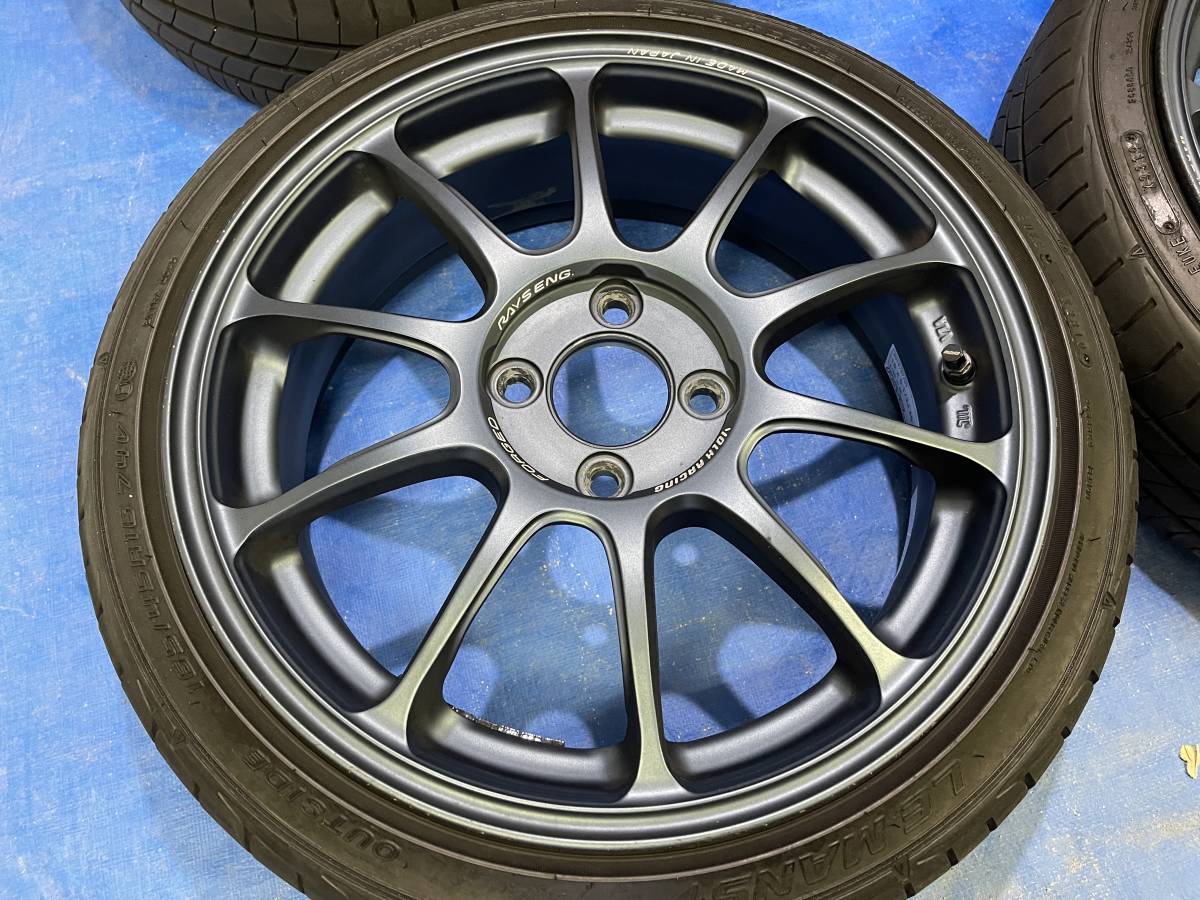 □レアZE40軽量鍛造RAYS5.5Jx16+45 100/4H165/45R16軽自動車ミラパン