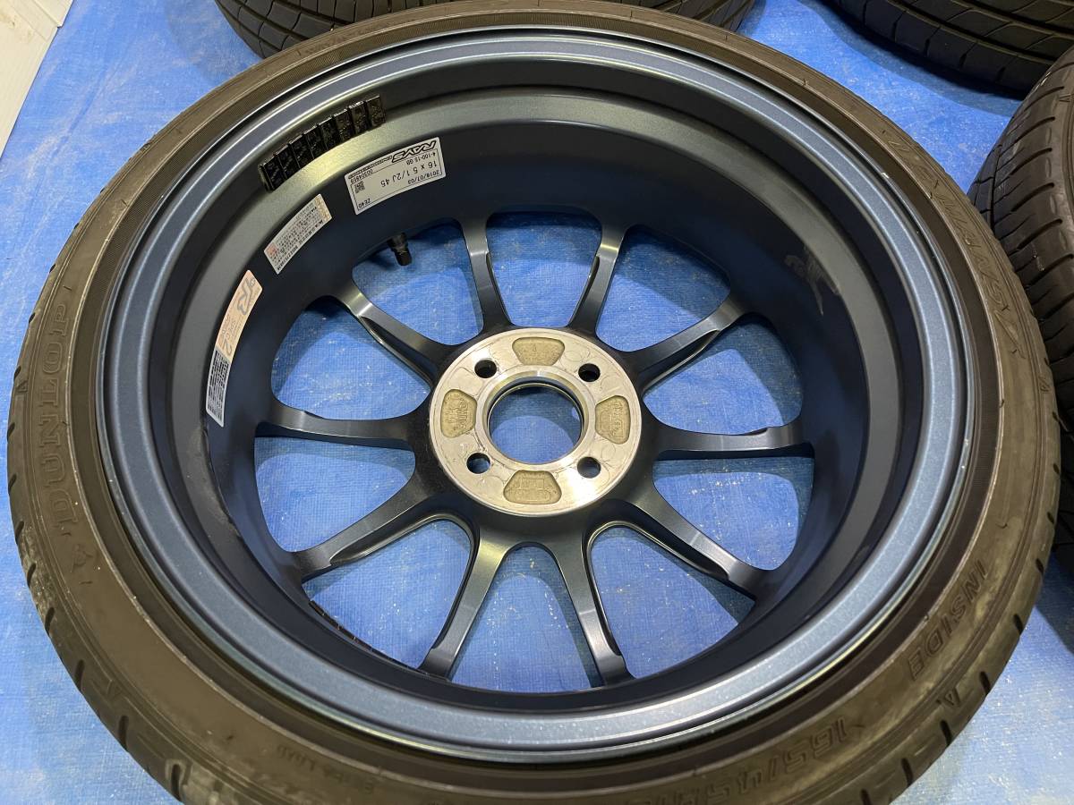 □レアZE40軽量鍛造RAYS5.5Jx16+45 100/4H165/45R16軽自動車ミラパン