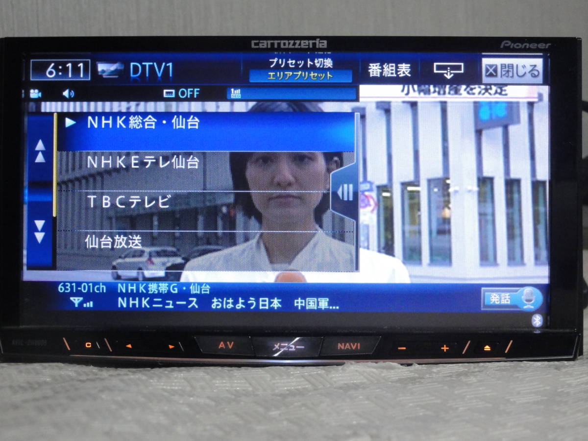 カロッツェリア AVIC-ZH0009 データ2015年