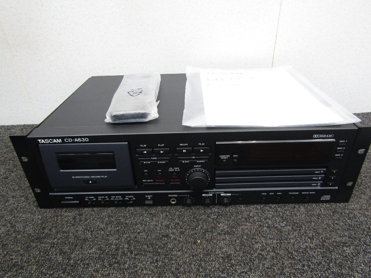 ジャンク扱い TASCAM タスカム カセット/CDプレーヤー CD-A550 2010年