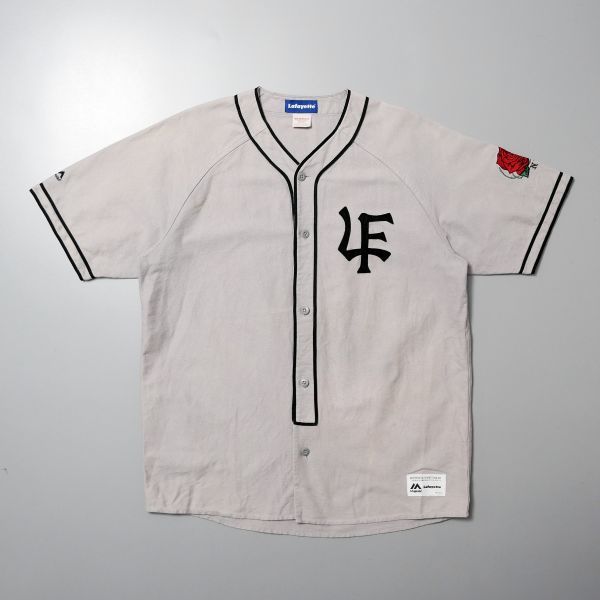 【得価，SALE】 TD5011 定価18 000円+税 ラファイエット Lafayette &times; MAJESTIC CLASSIC BASEBALL SHIRT/ベースボールシャツ/ナンバリング バラ刺繍(XLサイズ以上)｜売買されたオークション情報、yahooの商品情報をアーカ 半袖シャツ一般