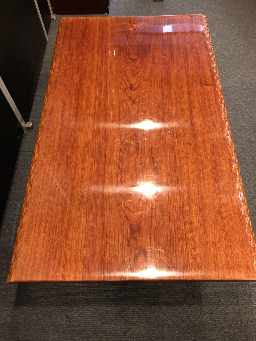 希少 上級品 ブビンガ 天然木 一枚板 極上木目 座卓 座敷机 ロー 