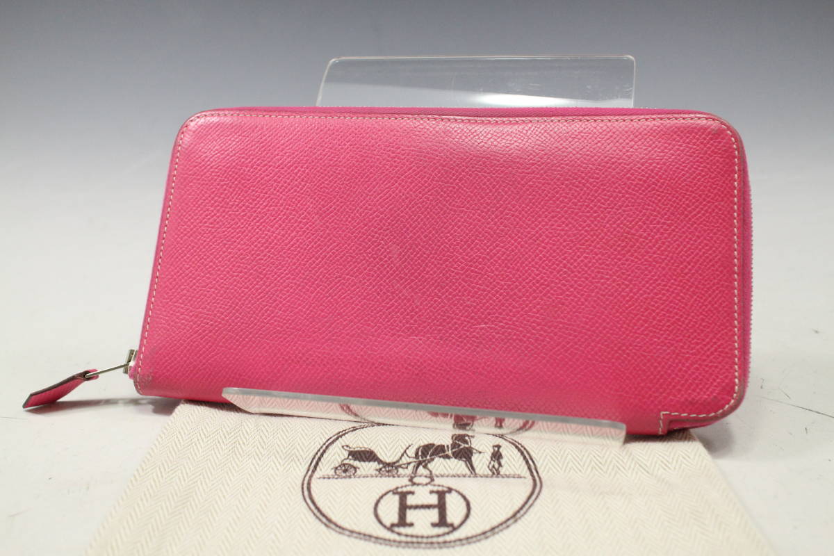 HERMES エルメス ラウンドファスナー シルバー金具 アザップロング 