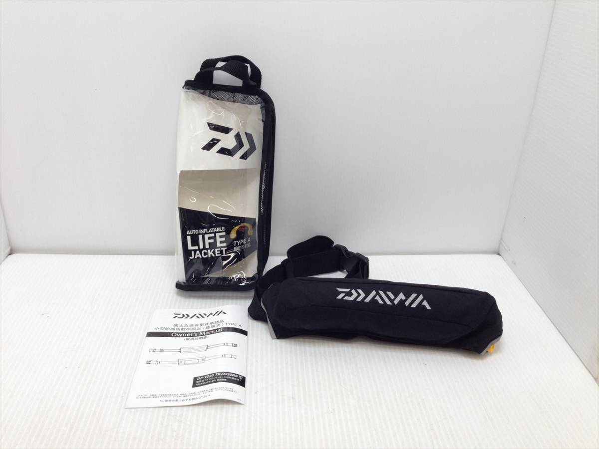 下松)DAIWA ダイワ コンパクトライフジャケット ウエストタイプ自動 手動膨脹式 桜マーク 2021年製 現状品 ◆★P220806R05B JH06A