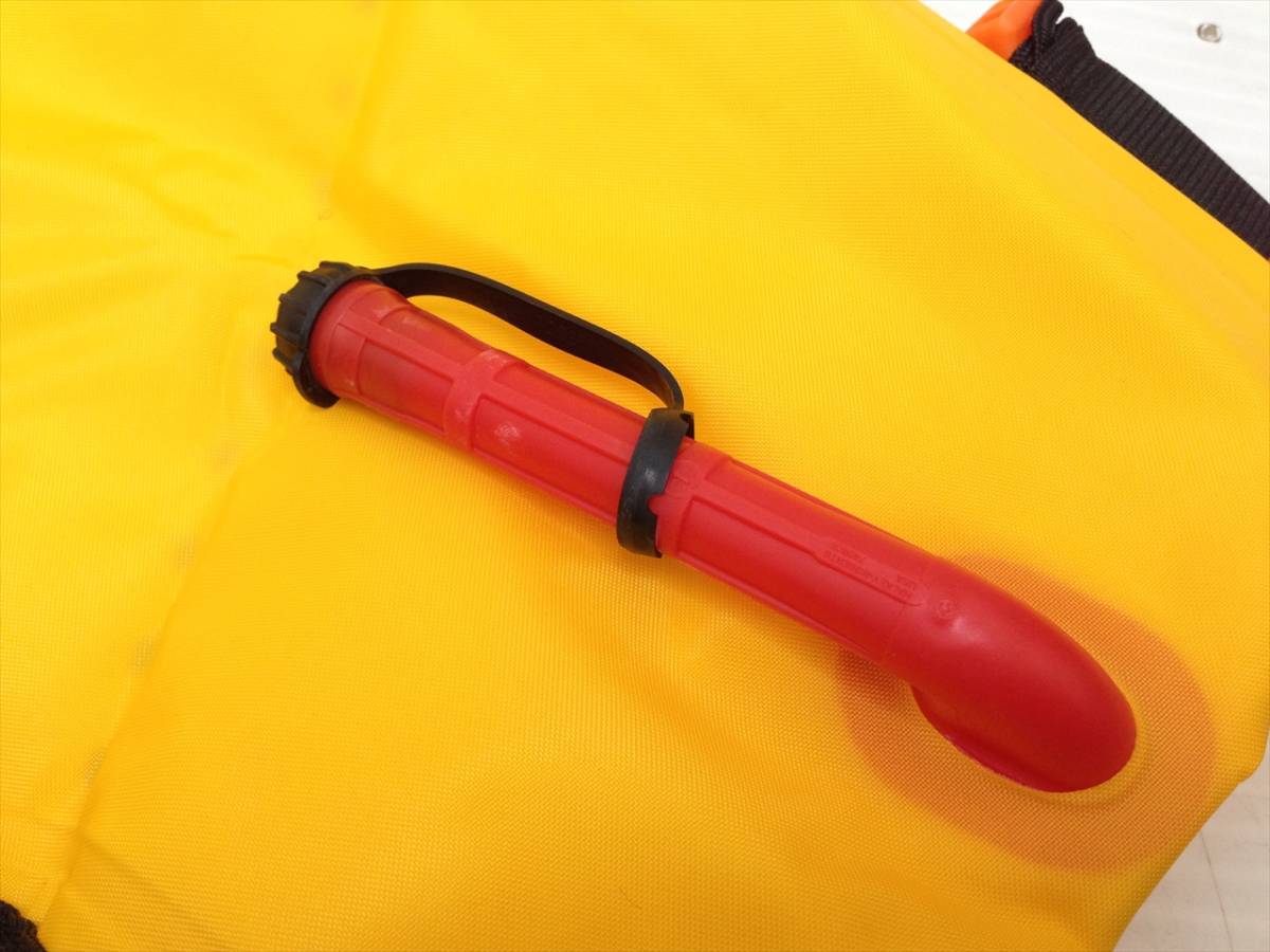 下松)DAIWA ダイワ コンパクトライフジャケット ウエストタイプ自動 手動膨脹式 桜マーク 2021年製 現状品 ◆★P220806R05B JH06A
