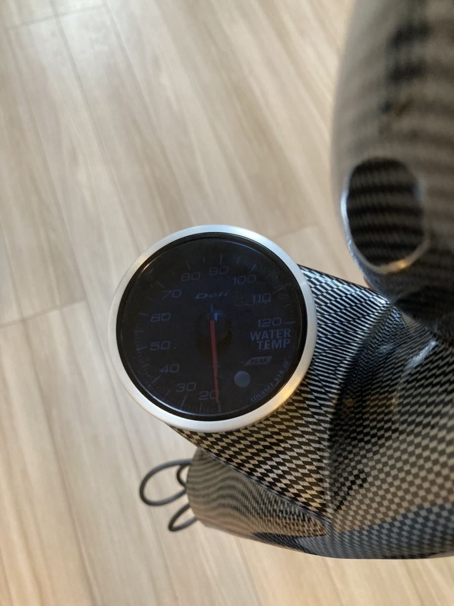 デフィ　ブースト計、水温計のホワイトメーター2個セット。シルビア、チェイサー、スカイライン、ローレル、マークⅡ、クレスタ、等に_4