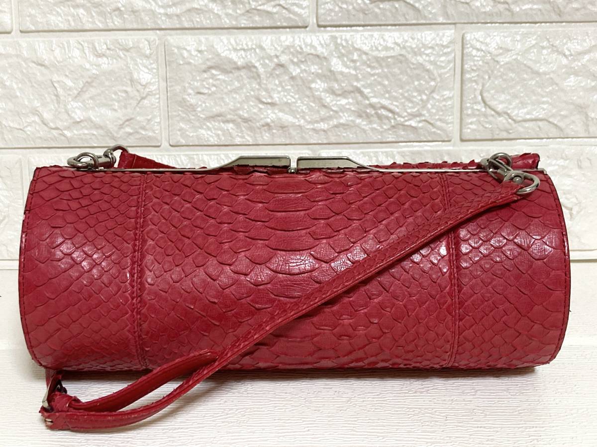 ショルダーバッグ パイソン 極美品 ハンドバック 2way 本革 美品 