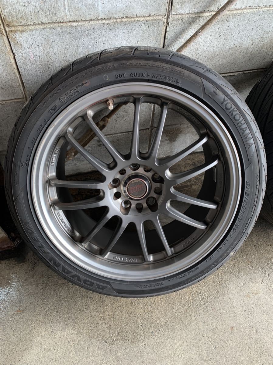 レイズRE30 1885 25 5-114.3 PCD 1本のみ レイズ RE30 ホイールタイヤ 18×8.5J 52 5-114.3 ヨコハマタイヤ 245/40R18