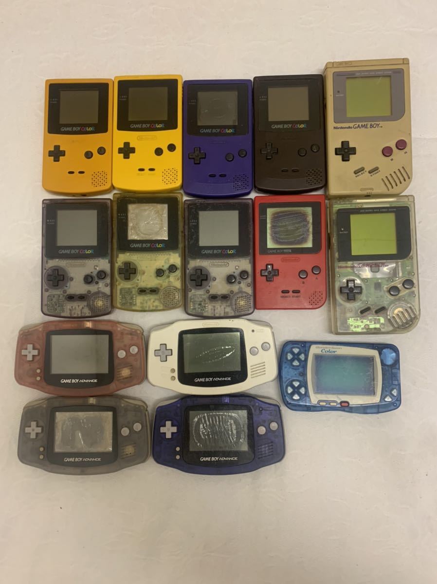 【人気セール，セール】 1円〜 任天堂 ゲームボーイTM 2台 / カラー 7台 / アドバンス 4台 / pocket 1台 wonderswan1 合計15台セット 本体 まとめ売り ジャンク(本体)｜売買されたオークション情報、yahooの商品情報をアーカイ 本体、アクセサリー