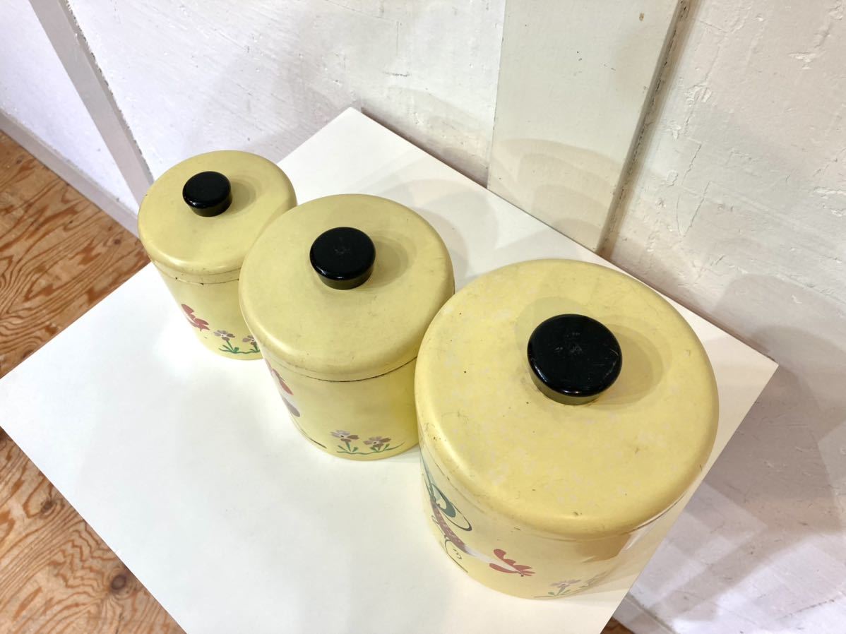 輸入品販売 □USA ランズバーグ社 RANSBURG スチールキャニスター缶 3