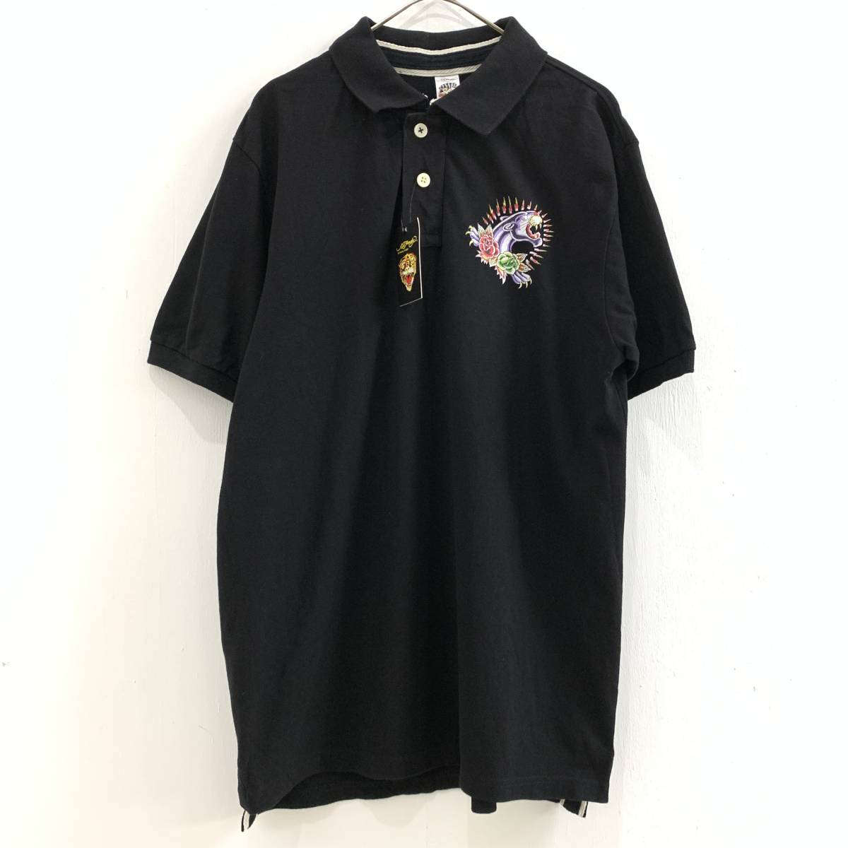 ☆タグ付き新品 Ed Hardy エドハーディー バック大判刺繍ロゴ 虎&龍 