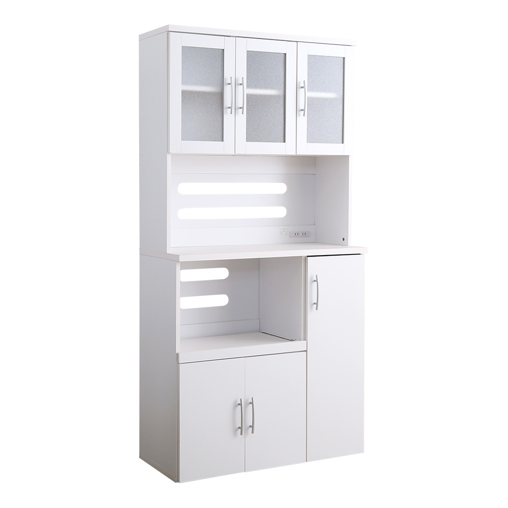 数量限定，新作登場 ホワイト食器棚 パスタキッチンボード 幅90cm&times;高さ180cmタイプ PST-1890WH-WH ホワイト(食器棚)｜売買されたオークション情報、yahooの商品情報をアーカイブ公開 - オークファン 食器棚