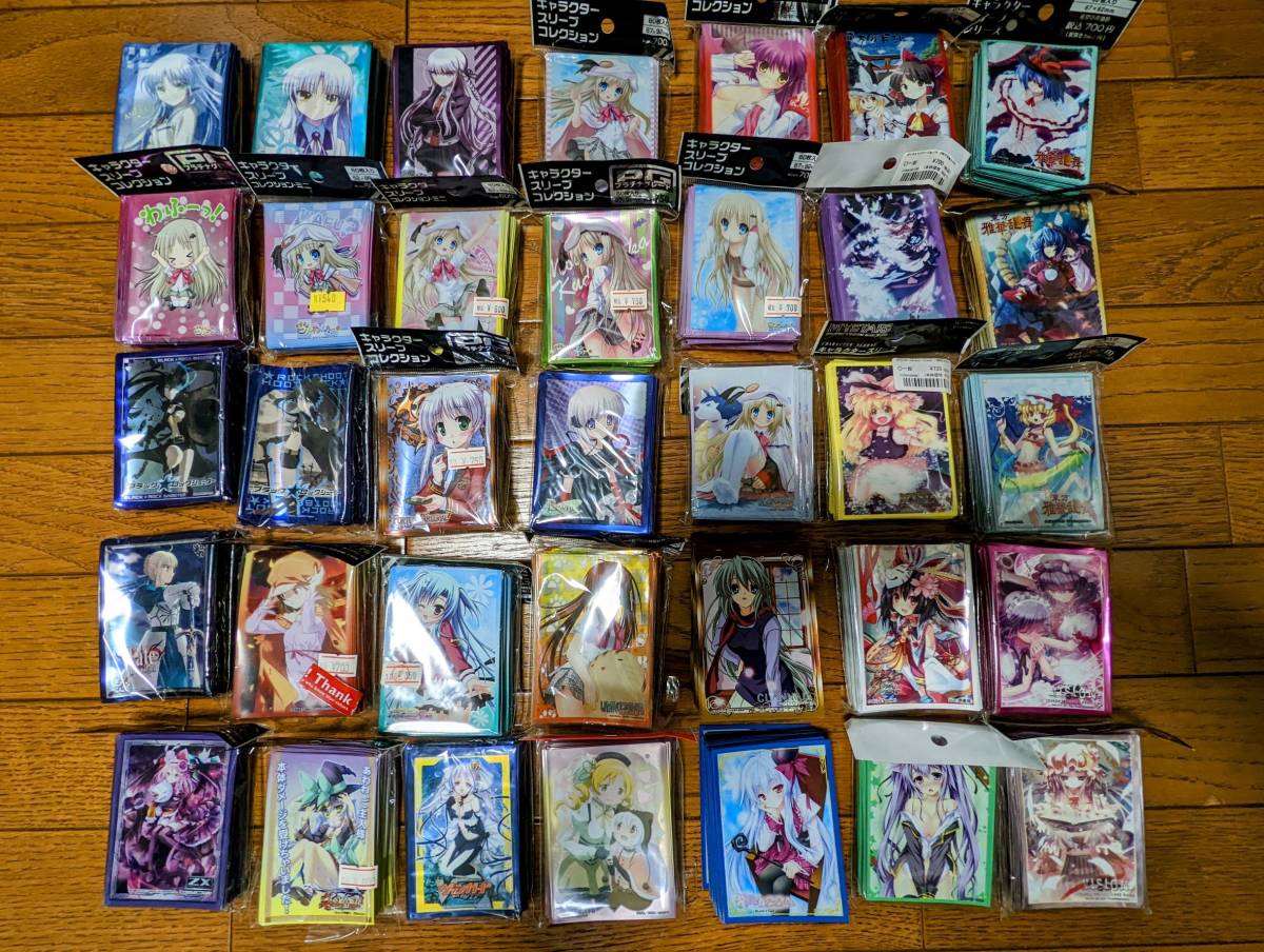 【送料無料】開封済　まとめ売り キャラクタースリーブ 東方　リトルバスターズ　クド ブラックロックシューター　立華かなで Angel Beats! トレーディングカードゲーム ゲーム