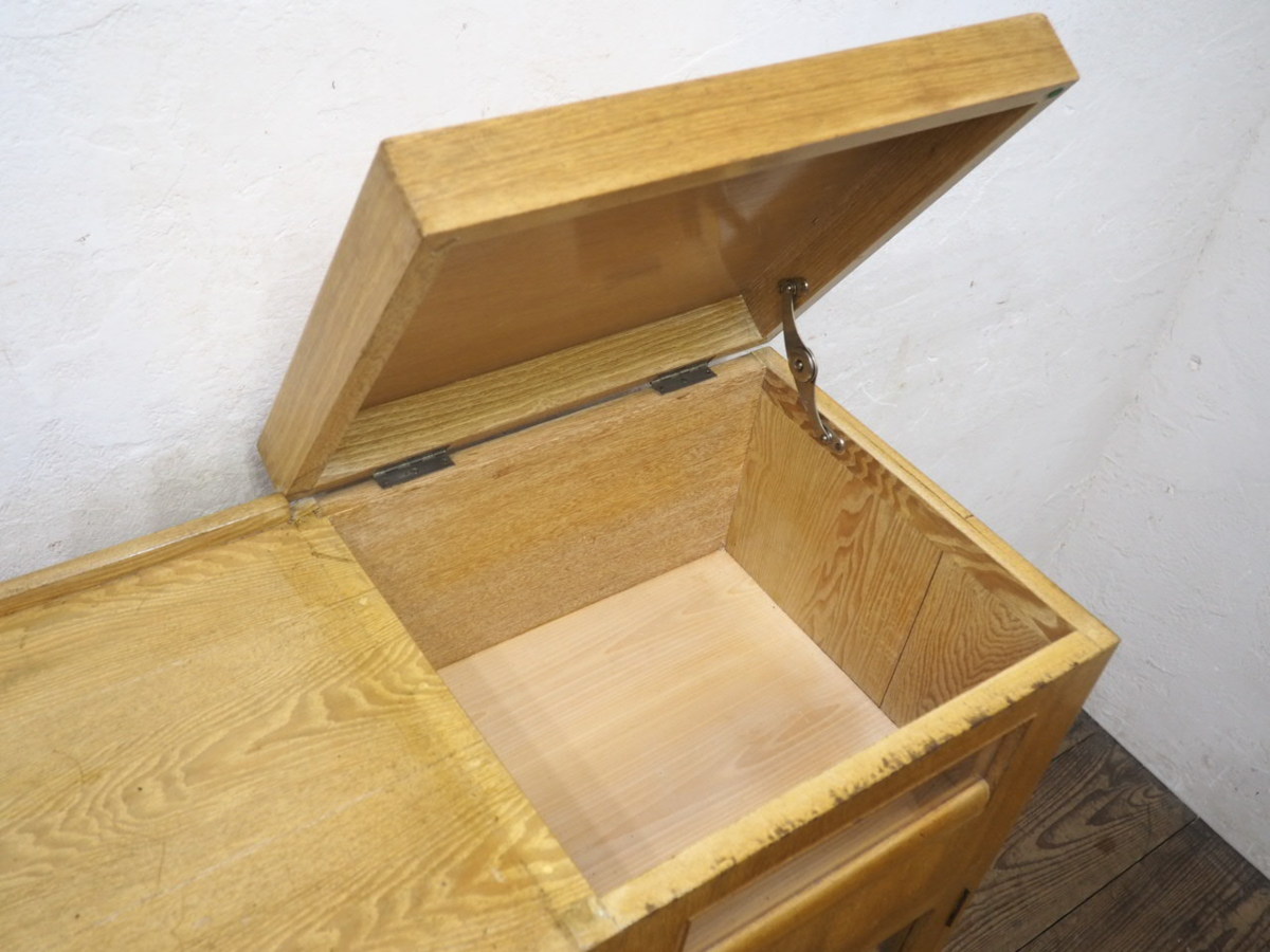 タ荷Z0023◇H107cm×W79cm◇ヴィンテージ◇レトロな古い木製レコード