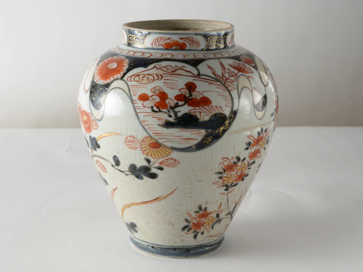 伊万里壺 花入 花生 花瓶 茶道具 華道具 骨董品 美術品