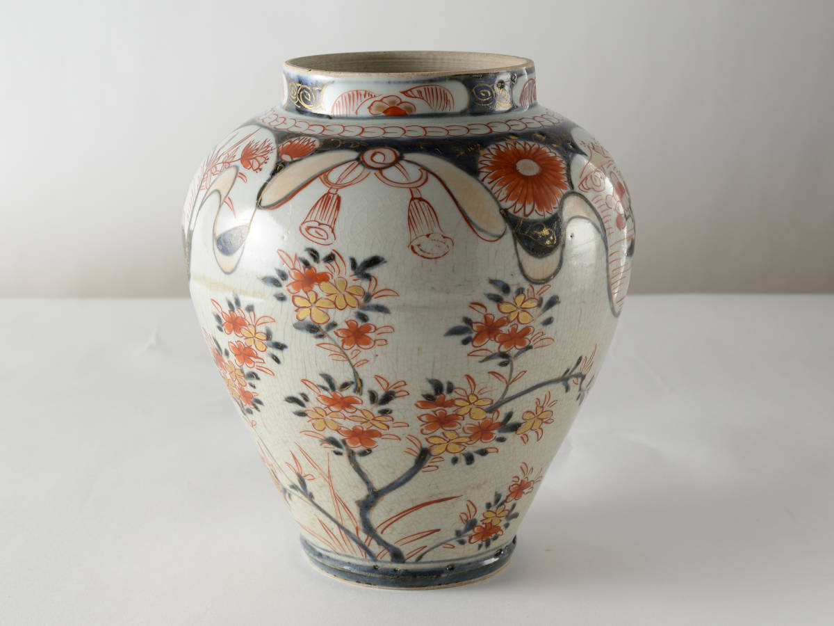 伊万里壺 花入 花生 花瓶 茶道具 華道具 骨董品 美術品