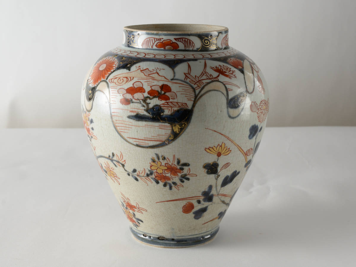 伊万里壺 花入 花生 花瓶 茶道具 華道具 骨董品 美術品