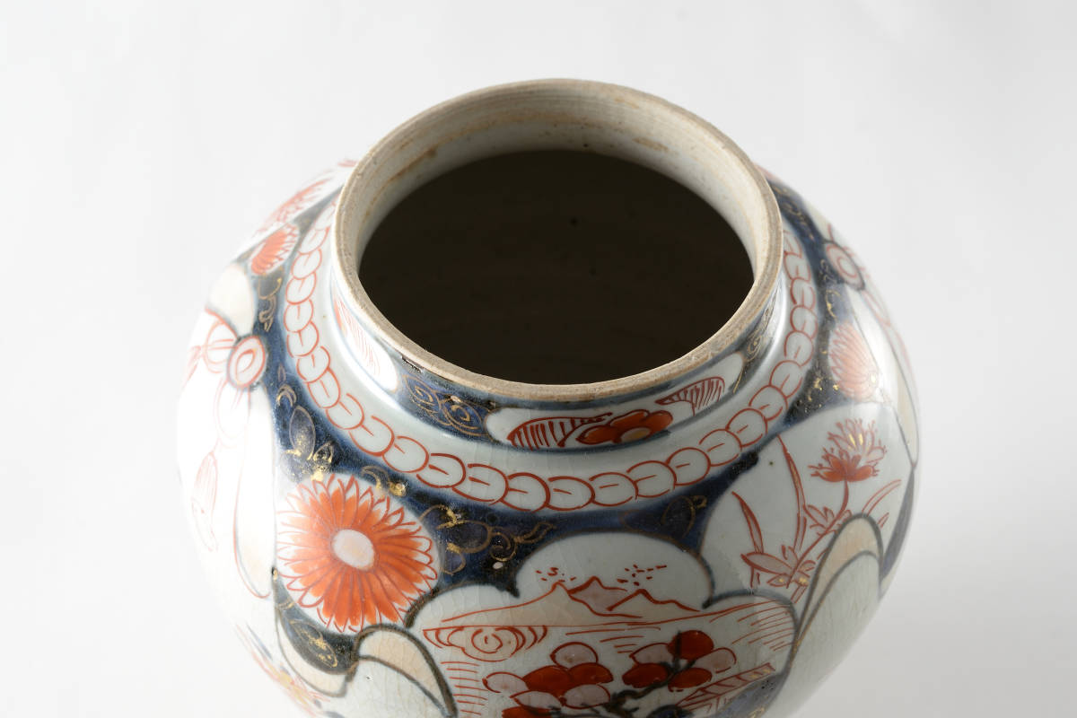 伊万里壺 花入 花生 花瓶 茶道具 華道具 骨董品 美術品