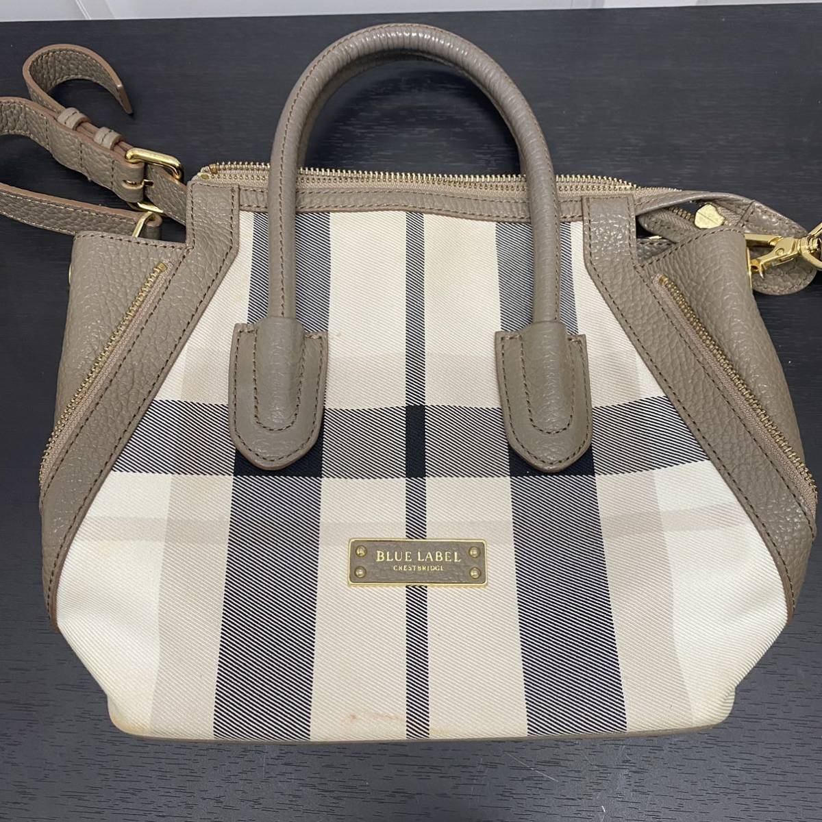 1円 □美品□ BURBERRYS バーバリーズ キャンバス×レザー ノバチェック