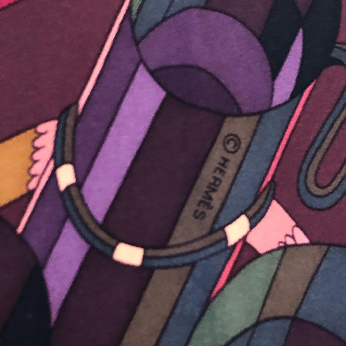 ◯HERMES エルメス カレ90 シルク POINT D