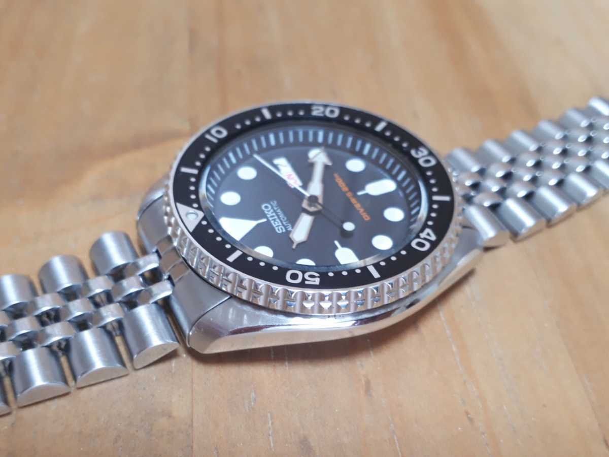美品 セイコー 純正 ブラックボーイ メンズ SKX007 cal.7S26-0020 