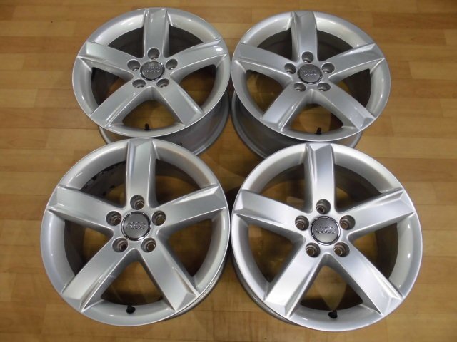  AUDI アウディ A4 8K 純正 アルミホイール 4本 5H-112 16インチ 7J+46 ノーマル純正戻し 車検 補修品用 スタッドレス用 等にどうぞ(純正品)｜売買されたオークション情報、yahooの商品情報をアーカイ 5穴