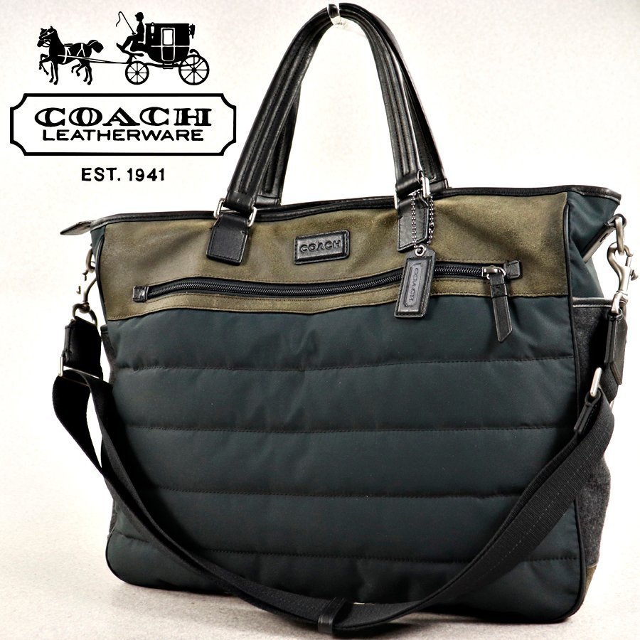 COACH 2WAY ミックスドマテリアル ビジネスバッグ B108（COACH