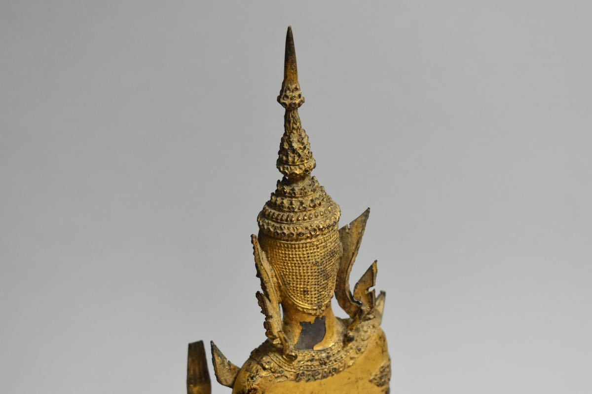 仏教美術　古銅鍍金　朝鮮仏　仏像　置物　V　9578 英】238 時代 銅鍍金西蔵仏立像 仏教美術 中国美術 朝鮮 銅製 銅器