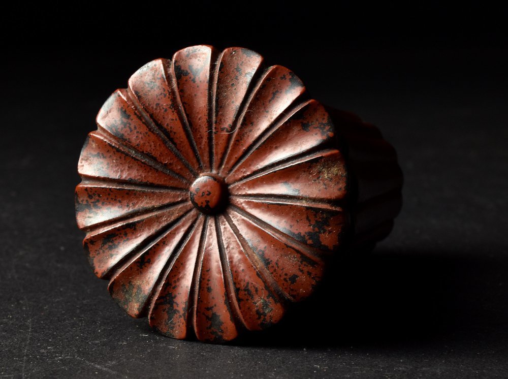 工芸品 蔵c8052b村瀬治兵衛 根来塗 紅菊茶入 棗 共箱