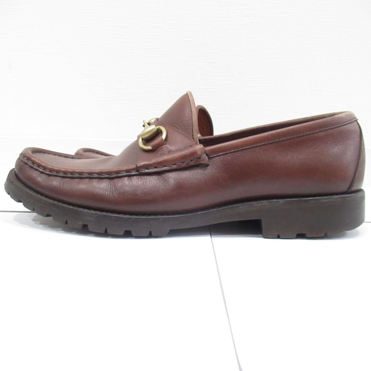 良品 GUCCI グッチ レザー ホースビット ゴールド金具 ローファー 111 