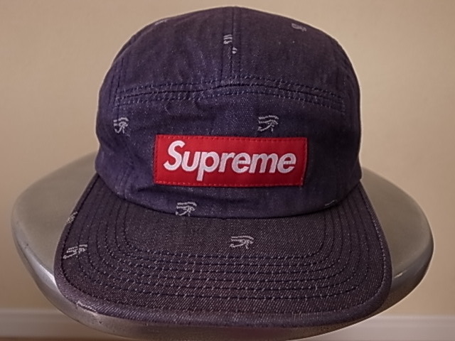 ☆ 13AW SUPREME シュプリーム Denim Eye Camp Cap デニム アイ キャンプキャップ キャップ ホルスの目 BOX LOGO ボックスロゴ (青)AGE Supreme Denim 13AW supreme 公式通販 -「13aw」(Supreme)の中古品