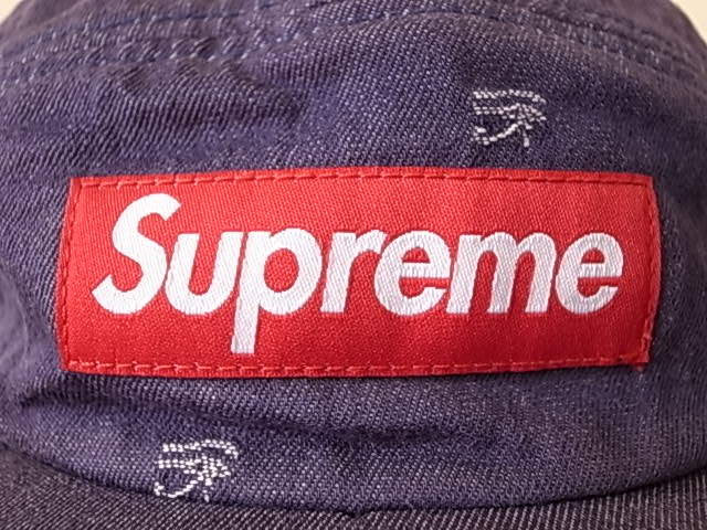 ☆ 13AW SUPREME シュプリーム Denim Eye Camp Cap デニム アイ キャンプキャップ キャップ ホルスの目 BOX LOGO ボックスロゴ (青)AGE Supreme Denim 13AW supreme 公式通販 -「13aw」(Supreme)の中古品