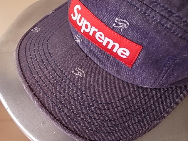☆ 13AW SUPREME シュプリーム Denim Eye Camp Cap デニム アイ キャンプキャップ キャップ ホルスの目 BOX LOGO ボックスロゴ (青)AGE Supreme Denim 13AW supreme 公式通販 -「13aw」(Supreme)の中古品