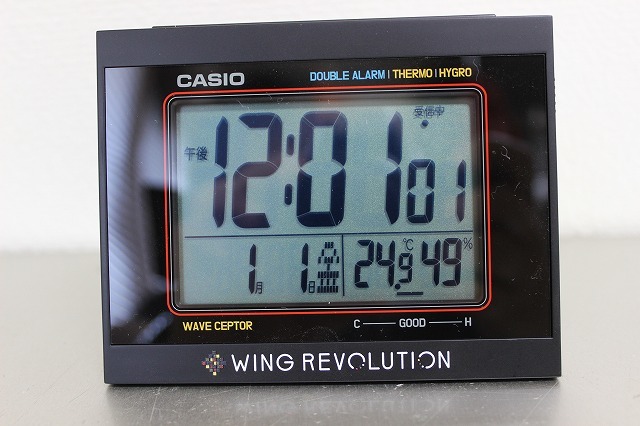 D03574】 未使用品 CASIO 電波時計 ブラック 電池付き DQD