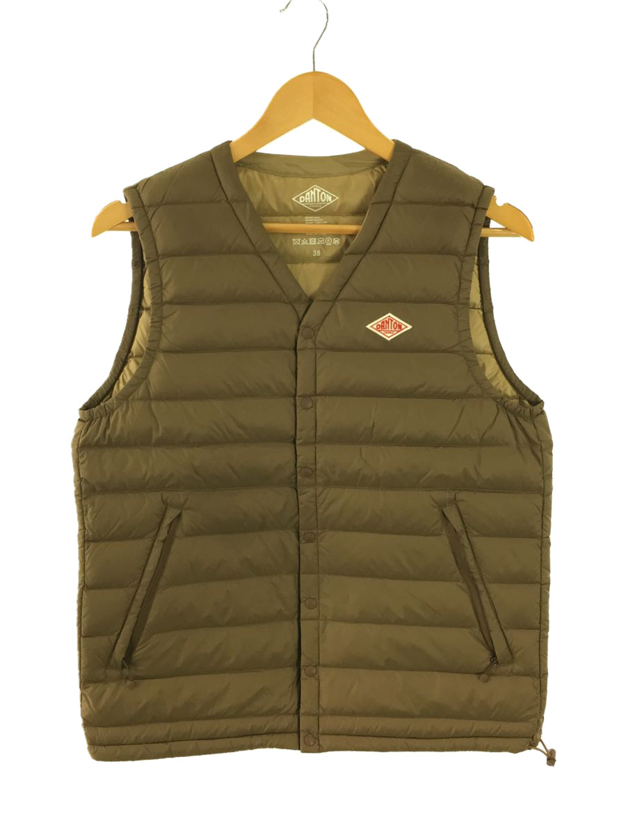 DANTON◆20A-KW-001/インナーダウン/ダウンベスト/38/ナイロン/BEG