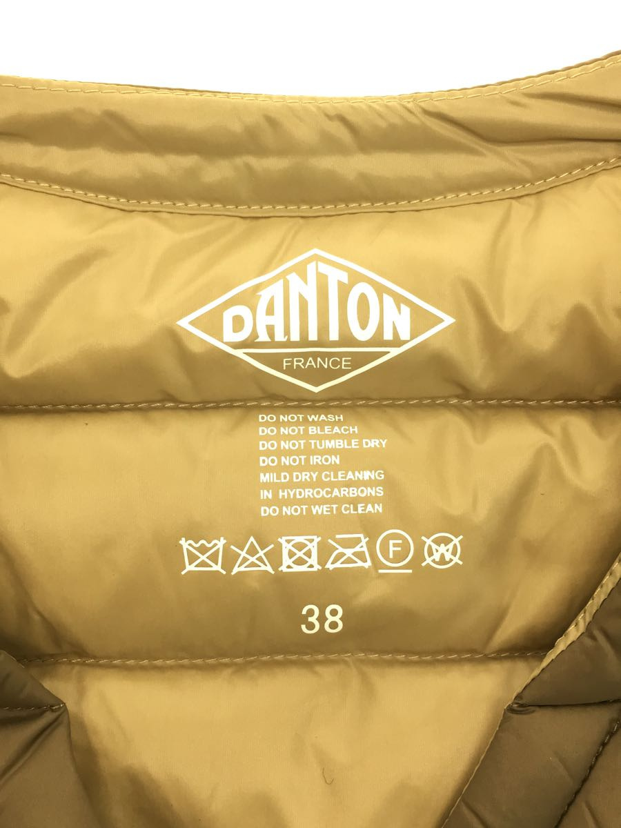 DANTON◆20A-KW-001/インナーダウン/ダウンベスト/38/ナイロン/BEG