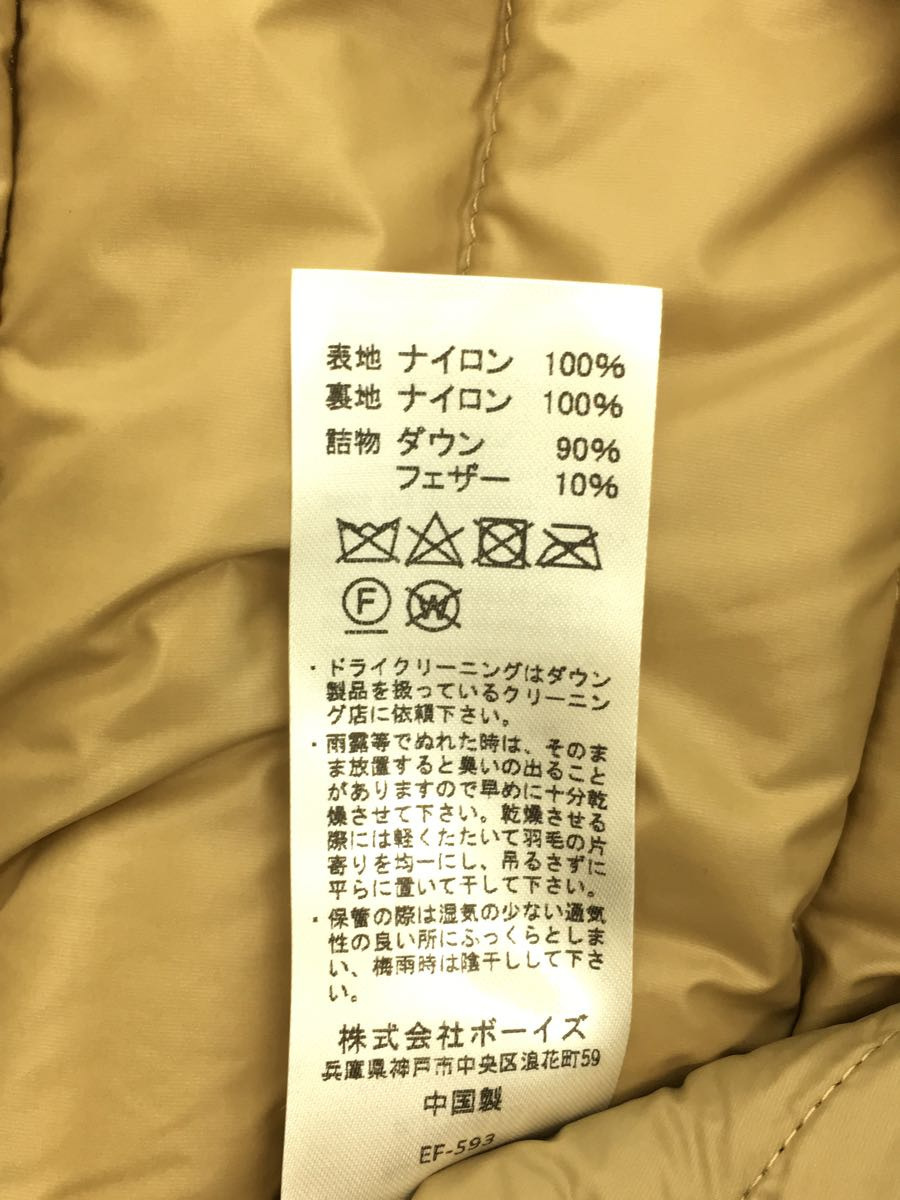 DANTON◆20A-KW-001/インナーダウン/ダウンベスト/38/ナイロン/BEG