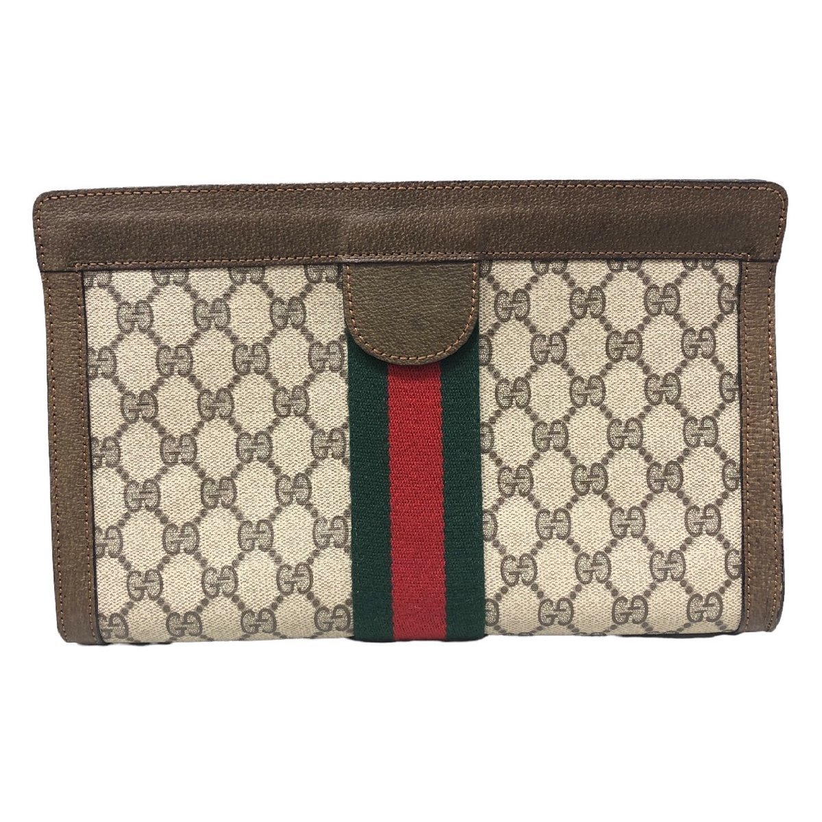 GUCCI グッチ オールドグッチ シェリーライン PVC×レザー セカンド 