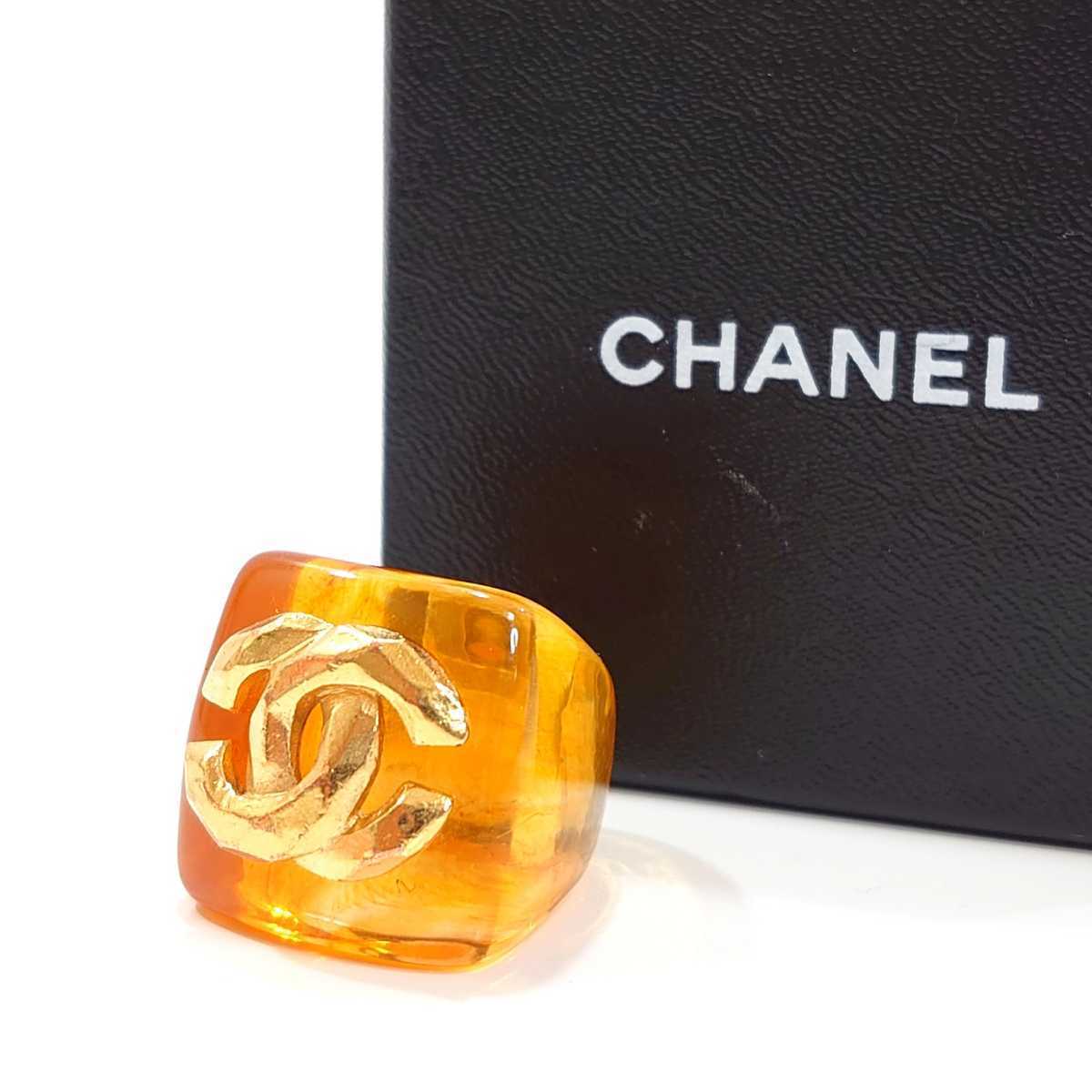☆超美品 希少 シャネル CHANEL クリア リング ゴールド ココマーク  