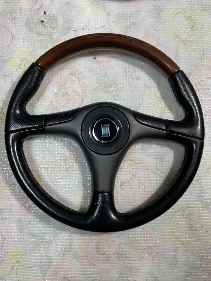 ナルディ z5 nardi マホガニーウッド コンビステアリング 希少 即決