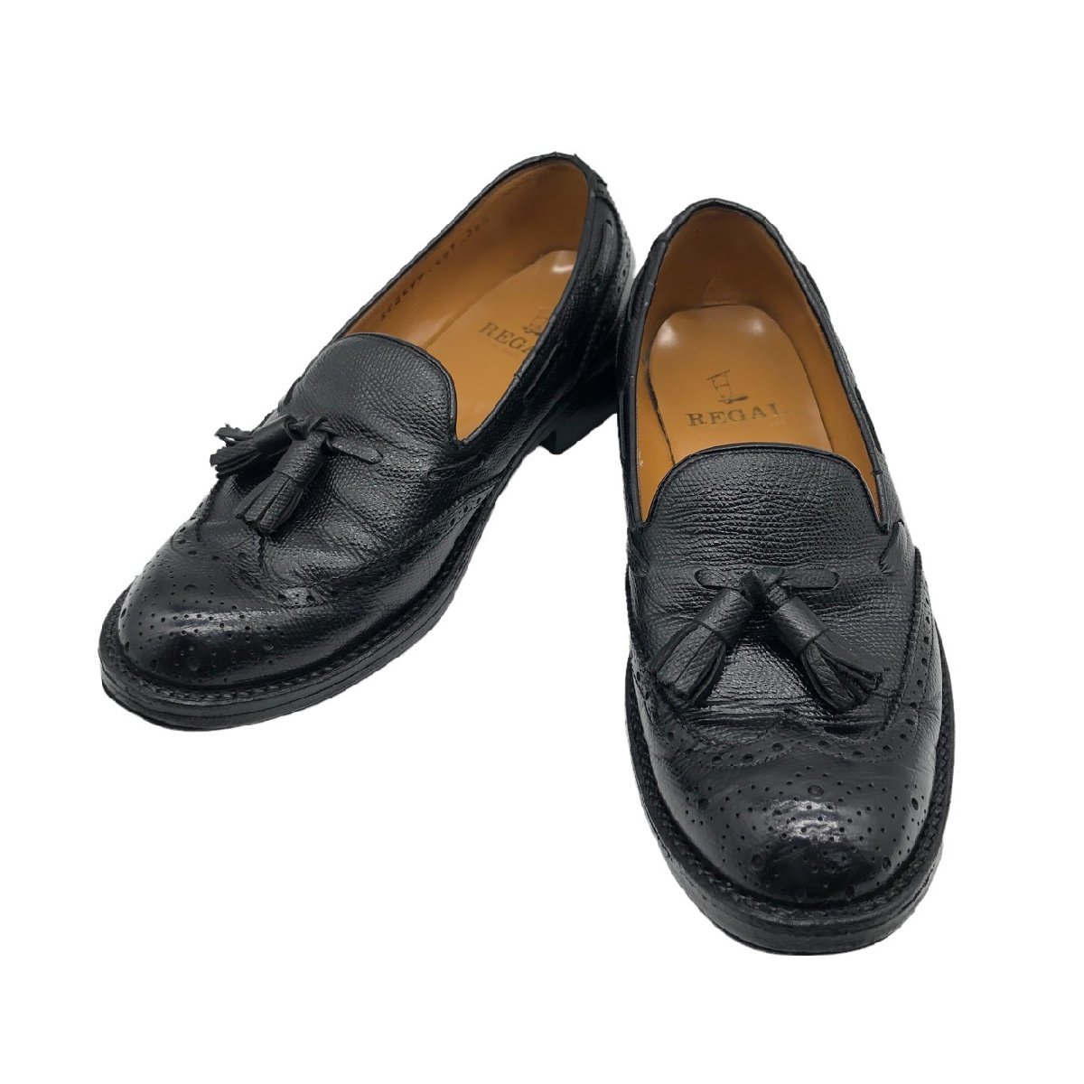 REGAL リーガル シボ革 タッセルローファー 24 1/2EE(24.5cm（REGAL  